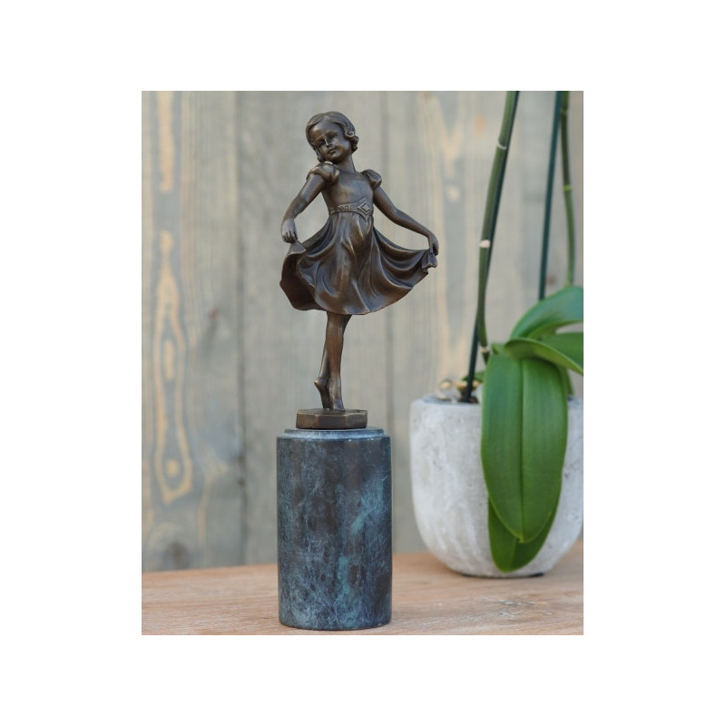 Décoration Statuette bronze personnage Femme art nouveau bronze -AN1211BR-B