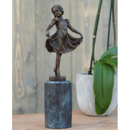 Décoration Statuette bronze personnage Femme art nouveau bronze -AN1211BR-B