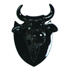 Vache tête trophée noire CowParade -40361