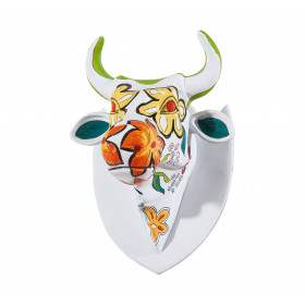 Vache tête trophée floral CowParade -40371