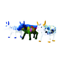 Animaux de la ferme Coffret 3 mini vaches netherlands artpack résine CowParade -46603 (2)