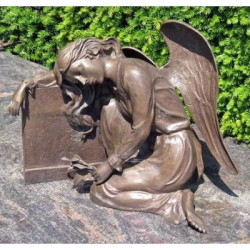 Décoration Statuette bronze personnage Ange avec tombe bronze -AN1273BRW-B