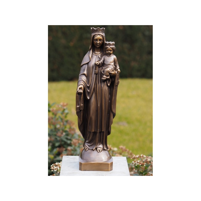 Décoration Statuette bronze personnage Marie et enfant 52 cm bronze -B792