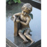 Décoration Statuette bronze personnage Petit ange assise bronze -AN1274BRW-V