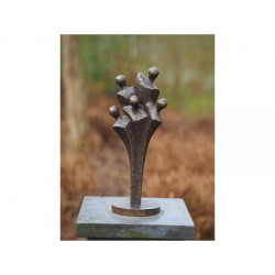 Décoration Statuette bronze personnage Statuette petite sculpture familiale bronze -AN2385BR-BI