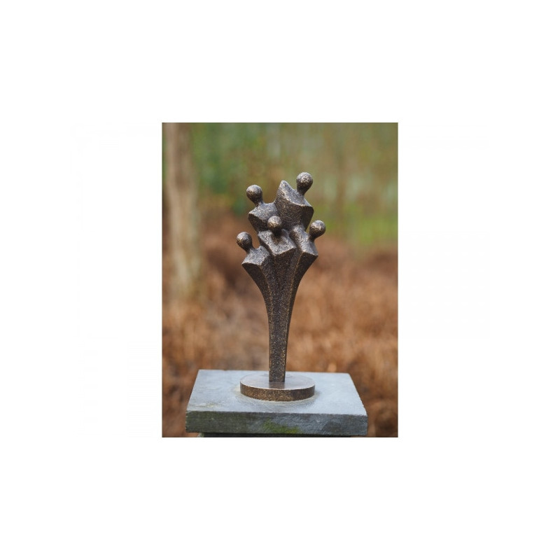 Statuette petite sculpture familiale bronze -AN2385BR-BI