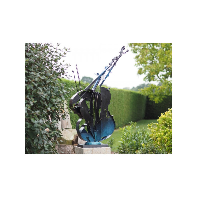 Décoration Statuette bronze personnage Statuette sculpture moderne 'cello' (violoncelle) bronze -AN2289BR-HP