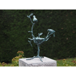 Décoration OiseauxStatuette mangeoire à oiseaux bronze -GA1814BR-V Bronze-Th par Web summum