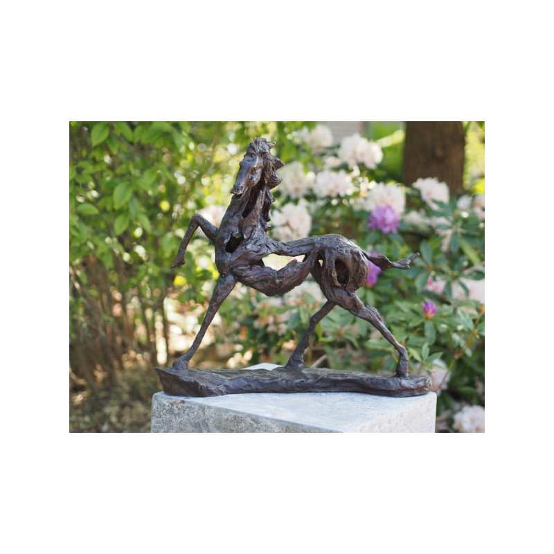 Statue bronze cheval moderne -B88194