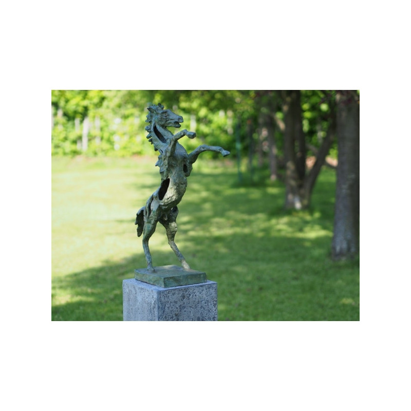 Statue bronze cheval moderne titubant -B88210
