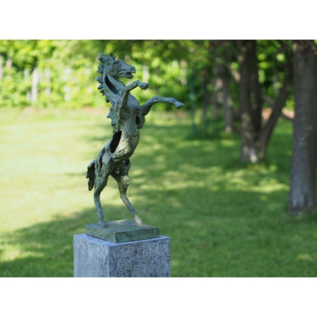 Statue bronze cheval moderne titubant -B88210