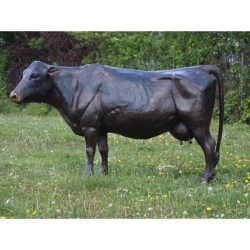 Animaux de la ferme Statue bronze grande vache -B47382