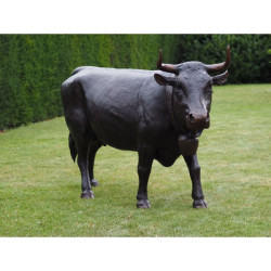 Animaux de la ferme Statue bronze vache des hérens -B47346