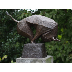 Animaux de la ferme Statuette bronze taureau moderne 48cm
