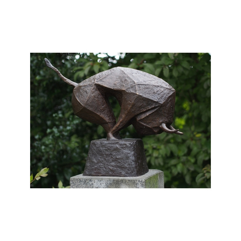 Animaux de la ferme Statuette bronze taureau moderne 48cm