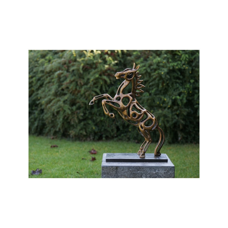 Statuette cheval en fil de fer bronze -AN2567BR-HP