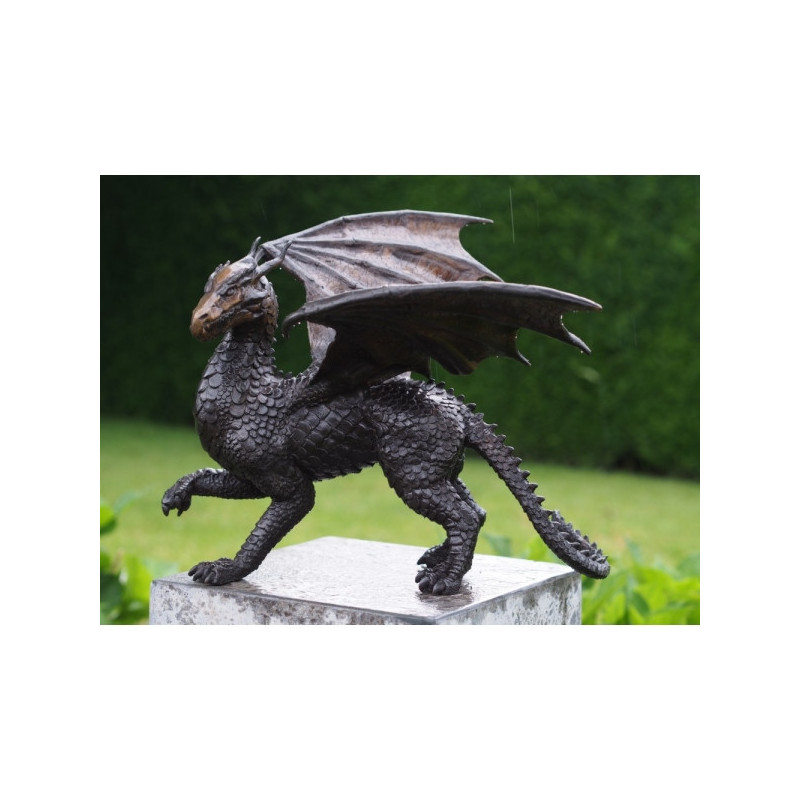 Statuette dragon bronze -AN2308BR-B