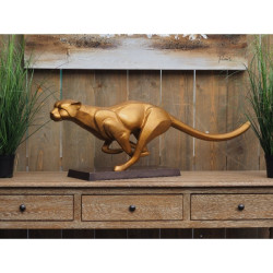 Félin Statuette jaguar courant bronze -AN2254BR-HP