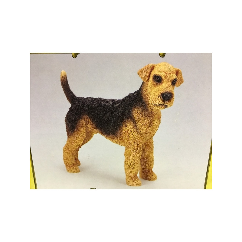 Animaux-Bois-Animaux-Bronzes propose Chien Airedale figurine animaux LP3448