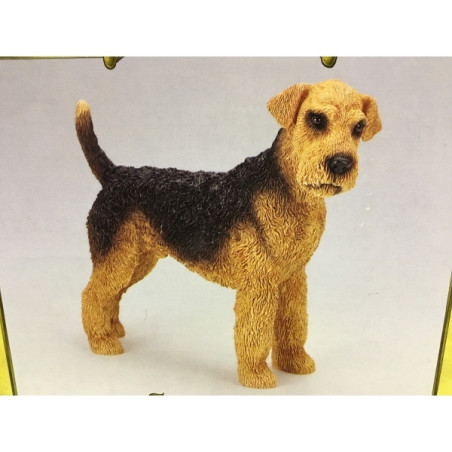 Animaux-Bois-Animaux-Bronzes propose Chien Airedale figurine animaux LP3448