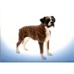 Animaux-Bois-Animaux-Bronzes propose Chien Boxer foncé figurine animaux LP4154