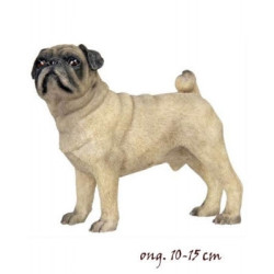 Animaux-Bois-Animaux-Bronzes propose Chien Carlin en résine figurine animaux LP3452
