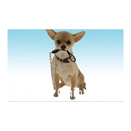 Animaux-Bois-Animaux-Bronzes propose Chien Chihuahua assis moyen modèle figurine animaux LP14966
