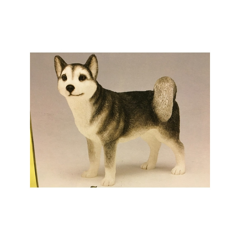 Animaux-Bois-Animaux-Bronzes propose Chien Husky figurine animaux LP3019