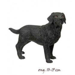 Animaux-Bois-Animaux-Bronzes propose Chien Labrador noir en résine figurine animaux LP4152