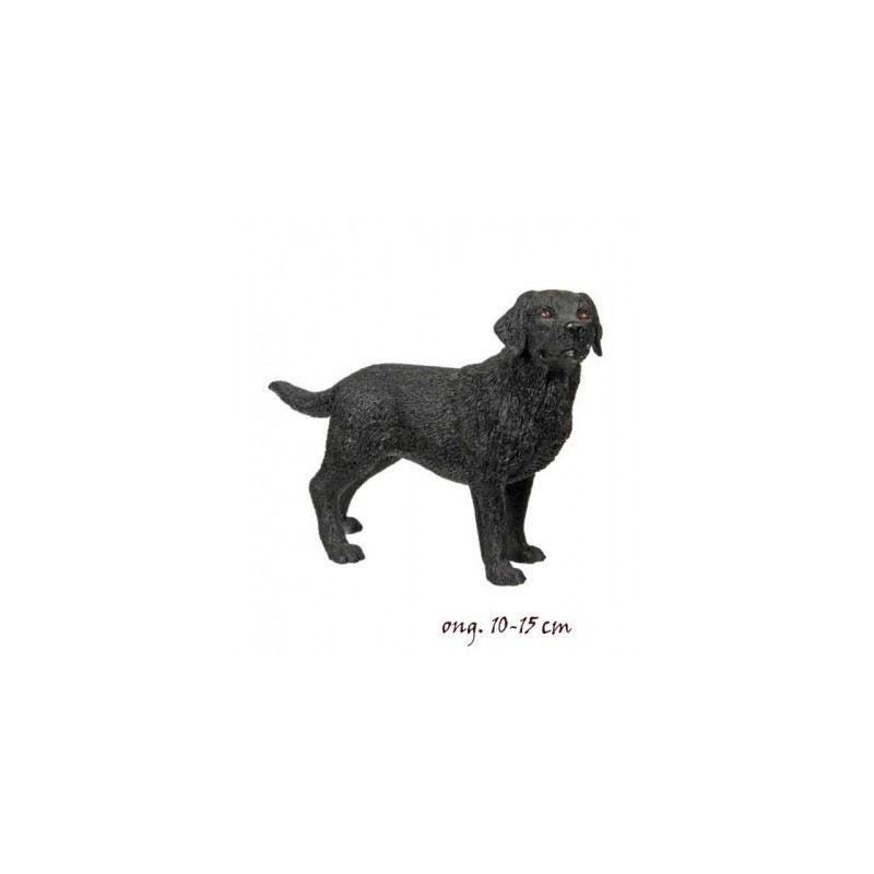 Animaux-Bois-Animaux-Bronzes propose Chien Labrador noir en résine figurine animaux LP4152