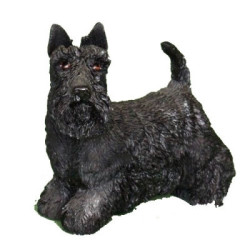 Animaux-Bois-Animaux-Bronzes propose Chien Scotty résine figurine animaux LP1822