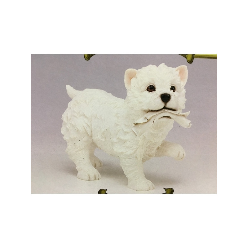 Animaux-Bois-Animaux-Bronzes propose Chien Westy junior figurine animaux LP4074