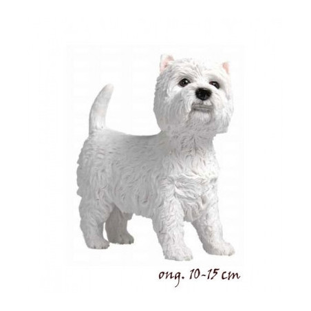 Animaux-Bois-Animaux-Bronzes propose Chien Westy figurine animaux LP13383