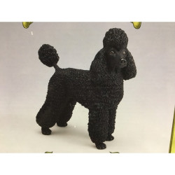 Animaux-Bois-Animaux-Bronzes propose Chien Poodle noir figurine animaux LP16919