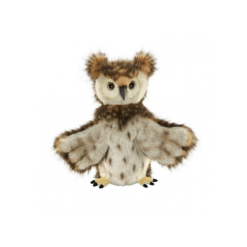 Décoration OiseauxHibou marionnette à main peluche animalière -7159 Anima