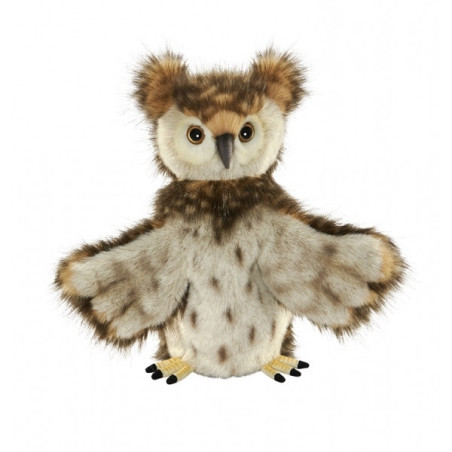Décoration OiseauxHibou marionnette à main peluche animalière -7159 Anima