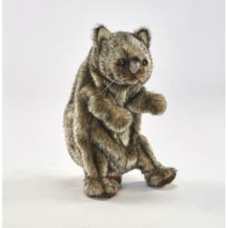 Animaux-Bois-Animaux-Bronzes propose Wombat marionnette à main peluche animalière -4029