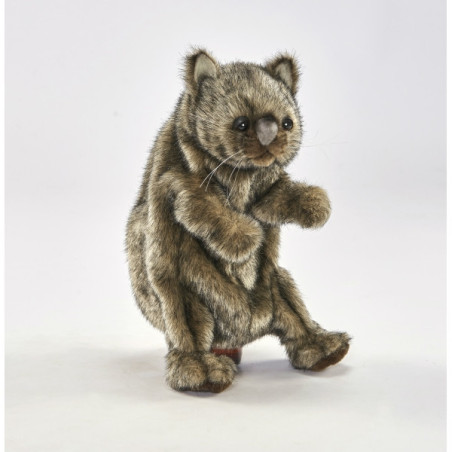 Animaux-Bois-Animaux-Bronzes propose Wombat marionnette à main peluche animalière -4029