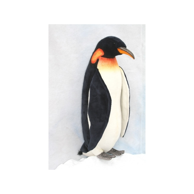 Décoration animaux Automate manchot empereur + bébé peluche animalière -0310