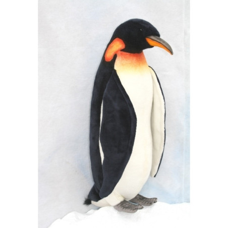 Décoration animaux Automate manchot empereur + bébé peluche animalière -0310