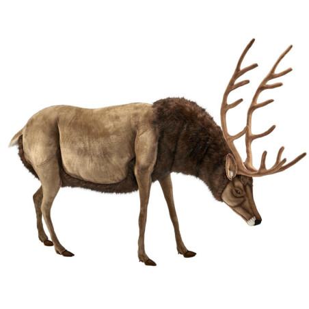 Décoration animaux Automate cerf peluche animalière -0271