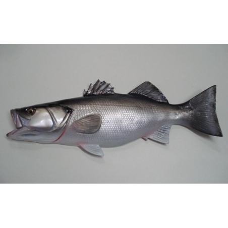 Animaux-Bois-Animaux-Bronzes propose Sculpture murale poisson de mer bar (loup) -SM-BAR53