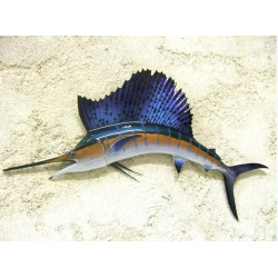 Animaux-Bois-Animaux-Bronzes propose Petite sculpture relief  Espadon voilier-PSR006
