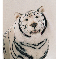 Félin Piutre Tigre blanc de sibérie 200 cm assis peluche -2529