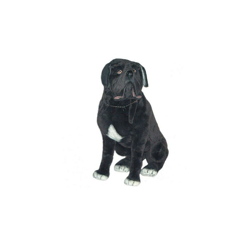 Animaux-Bois-Animaux-Bronzes propose Chien neapolitan mastiff 90 cm assis peluche réaliste Piutre 1296