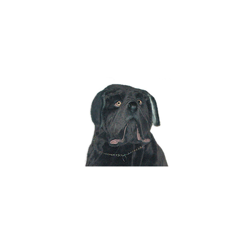 Animaux-Bois-Animaux-Bronzes propose Chien neapolitan mastiff 90 cm assis peluche réaliste Piutre 1296