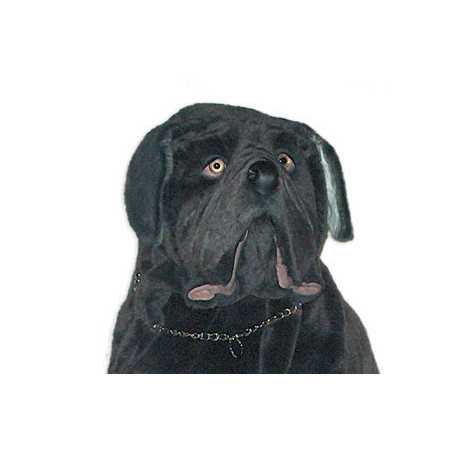 Animaux-Bois-Animaux-Bronzes propose Chien neapolitan mastiff 90 cm assis peluche réaliste Piutre 1296