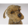 Animaux-Bois-Animaux-Bronzes propose Chien schnauzer marron 30 cm assis peluche réaliste Piutre 3358