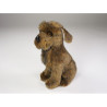 Animaux-Bois-Animaux-Bronzes propose Chien schnauzer marron 30 cm assis peluche réaliste Piutre 3358