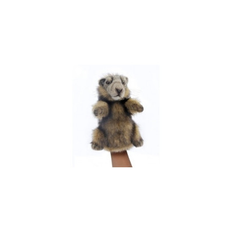 marionnette à main peluche réaliste marmotte -7518